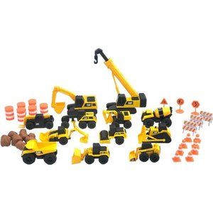 Construction Toys, Little Machines Mega Activity Playset w/ 41 Pieces, XL Crane